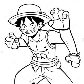 Luffy In Dynamischer Snakeman Pose Ausmalbild 52627-43776