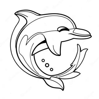 Ausmalbild Des Miami Dolphins Logos 5262-4218