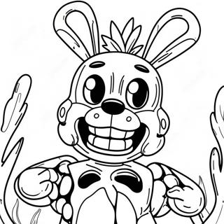 Springtrap In Einer Gruseligen Pose Ausmalbild 52647-43788