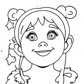 Cindy Lou Mit Weihnachtslichtern Ausmalbild 52777-43896