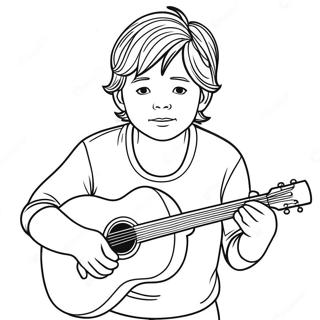 Junge Mit Ukulele Ausmalbild 52956-44034