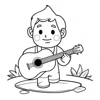 Junge Mit Ukulele Ausmalbild 52956-44035