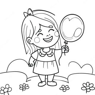 Adley Mit Bunten Ballons Ausmalbild 5343-4280