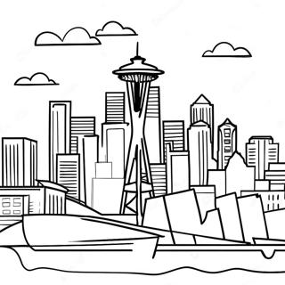 Seattle Skyline Ausmalbild 53528-44480