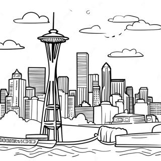 Seattle Skyline Ausmalbild 53528-44622