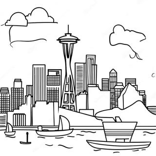 Seattle Skyline Ausmalbild 53528-44624