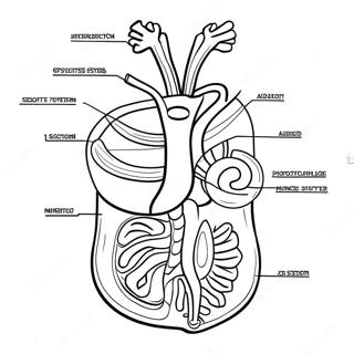 Diagramm Des Verdauungssystems Ausmalbild 53638-44712