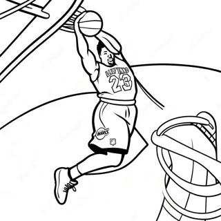 Knicks Spieler Beim Dunking Ausmalbild 53729-44784