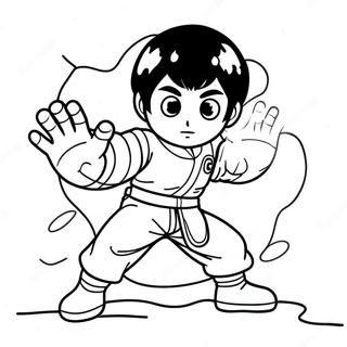 Rock Lee In Dynamischer Pose Ausmalbild 53779-44826