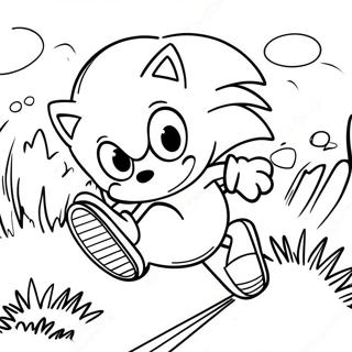 Sonic Der Igel Rast Durch Die Green Hill Zone Ausmalbild 5383-4309