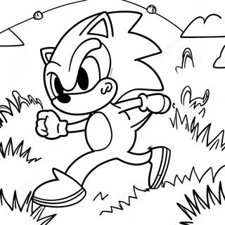 Sonic Der Igel Rast Durch Die Green Hill Zone Ausmalbild 5383-4311