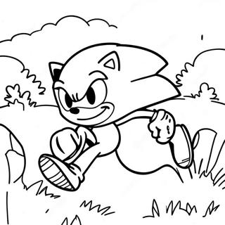 Sonic Der Igel Rast Durch Die Green Hill Zone Ausmalbild 5383-4312