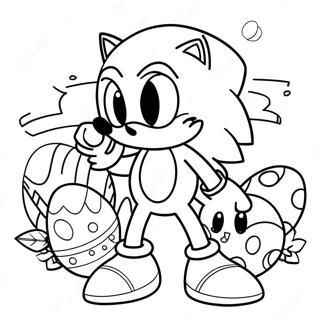 Sonic Mit Ostereiern Ausmalbild 53849-44869