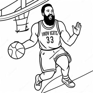 James Harden Beim Dunking Ausmalbild 53899-44919