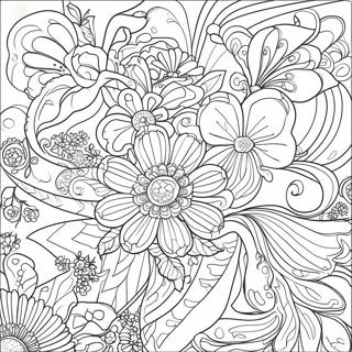 Jugendstil Blumenmuster Ausmalbild 53938-44955