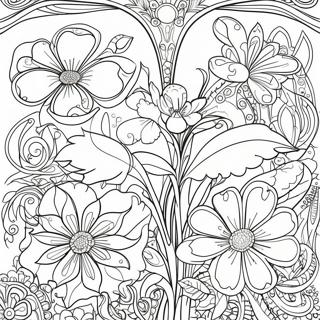 Jugendstil Blumenmuster Ausmalbild 53938-44956