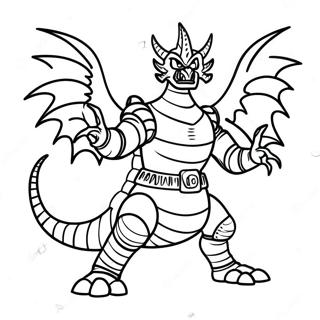 Gigan In Einem Heftigen Kampf Ausmalbild 53969-44972