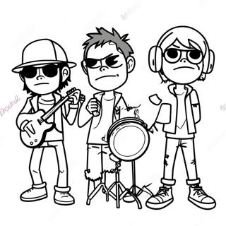 Gorillaz Bandmitglieder Ausmalbild 53999-44992