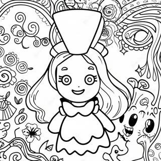 Psychedelische Alice Im Wunderland Ausmalbilder