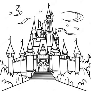 Heimgesuchtes Disney Schloss Ausmalbild 54120-45073