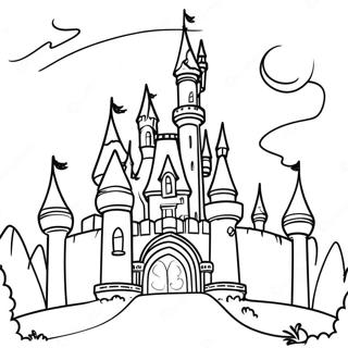 Heimgesuchtes Disney Schloss Ausmalbild 54120-45074