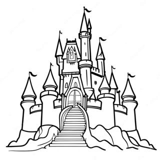 Heimgesuchtes Disney Schloss Ausmalbild 54120-45075