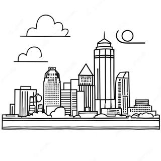 Lebendige Memphis Skyline Ausmalbild 54432-45309