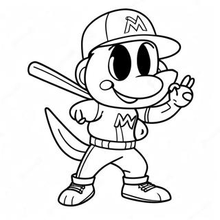 Miami Marlins Maskottchen Ausmalbild 54512-45378