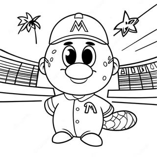 Miami Marlins Maskottchen Ausmalbild 54512-45380