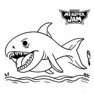 Megalodon Monster Jam Ausmalbild 54621-45460