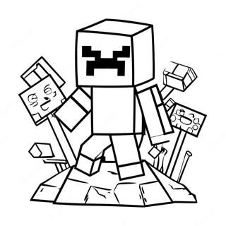 Cooles Minecraft Ausmalbild 54751-45571