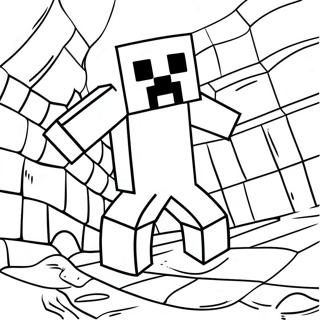 Minecraft Creeper In Aktion Ausmalbild 54752-45567