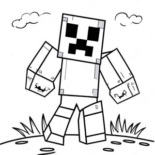 Minecraft Creeper In Aktion Ausmalbild 54752-45568