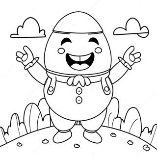 Buntes Humpty Dumpty Ausmalbild 54762-45582