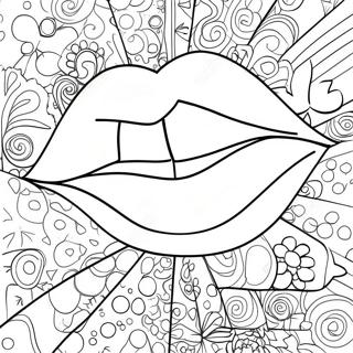 Pop Art Lippen Ausmalbilder