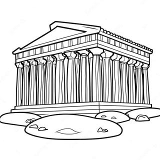 Antikes Parthenon Ausmalbild 54822-45626