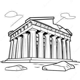 Antikes Parthenon Ausmalbild 54822-45628