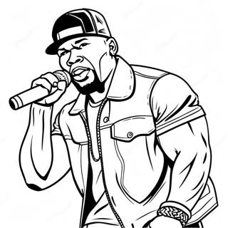 50 Cent Live Auftritt Ausmalbild 54832-45643