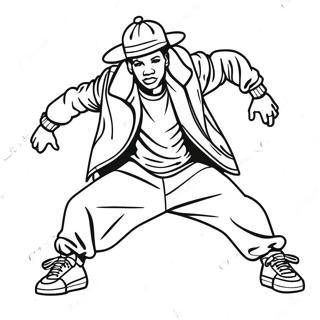 90er Hip Hop Tanzer Ausmalbild 55062-45817