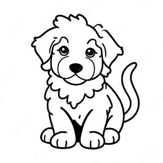 Niedlicher Aussiedoodle Welpen Ausmalbild 55262-45984