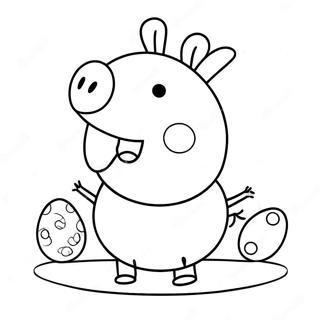 Peppa Wutz Mit Bunten Eiern Ausmalbild 55412-46095