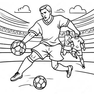 Spannendes Fussballspiel Ausmalbild 55482-46150