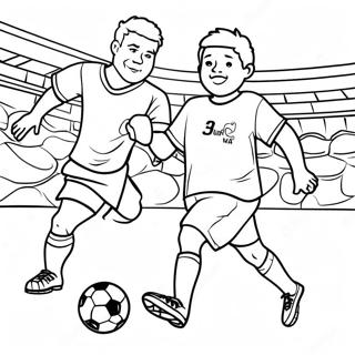 Spannendes Fussballspiel Ausmalbild 55482-46151