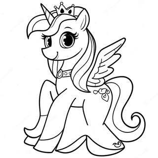 Prinzessin Cadence In Einem Funkelnden Kleid Ausmalbild 55492-46155