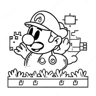 8 Bit Mario Ausmalbild 5553-4434