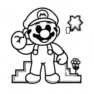 8 Bit Mario Ausmalbild 5553-4436