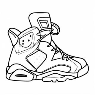 Stylische Jordan 6 Sneakers Ausmalbild 55672-46298