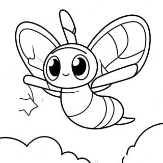 Beedrill Fliegt Am Himmel Ausmalbild 55732-46346