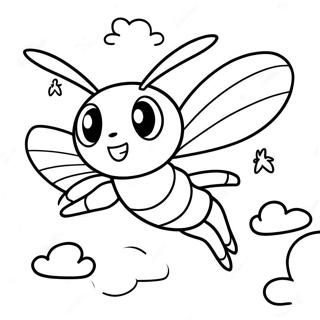 Beedrill Fliegt Am Himmel Ausmalbild 55732-46347