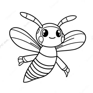 Beedrill Fliegt Am Himmel Ausmalbild 55732-46348